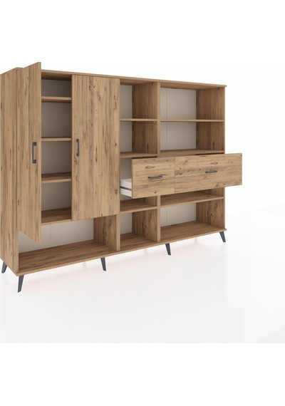 Hyperion Dolap 10 Raflı 2 Çekmeceli 2 Kapaklı 220x44x163 Çam-çam Atlas Çam - Atlas Çam Hyperion Dolap 10 Raflı 2 Çekmeceli 2 Kapaklı 220x44x163 Çam-çam Atlas Çam - Atlas Çam