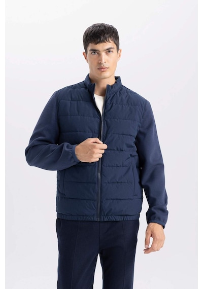 DeFacto Slim Fit Dar Kesim Dik Yaka Lastikli ve Fermuarlı Su Geçirmez Mont D7532AX25SPNV147