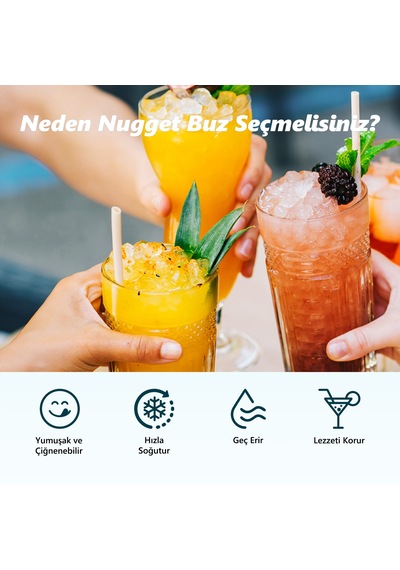 Nugget Granül Taşınabilir Buz Makinesi, Otomatik Temizleme, Hızlı Buz Yapma, Im002