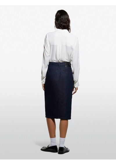 Sisley %100 Viskoz Asimetrik Oversize Gömlek Kadın Krem Gömlek - 325a5ıdtlq09g