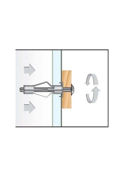 Çelik Alçıpan Boşluk Dübel Frt Tuğla Duvar Bims Paraşüt Dübeli 6x52 Metal 5 Adet