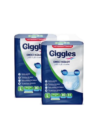 Giggles Emici Külot Yetişkin Hasta Bezi L 2 x 30'lu