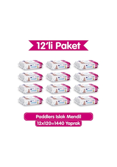 Islak Mendil 12x120 li Koli (1440 Yaprak) - Yumuşak Dokulu %0 Paraben