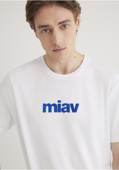 Mavi - Miav Baskılı Tişört 067153-620 Beyaz