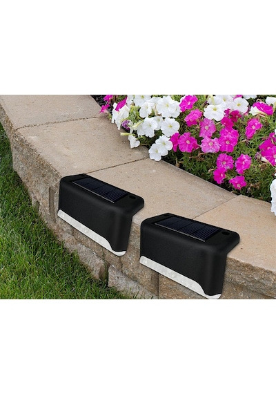 12Li Paket Solar Güneş Enerjili Köşebent Merdiven Led Lamba