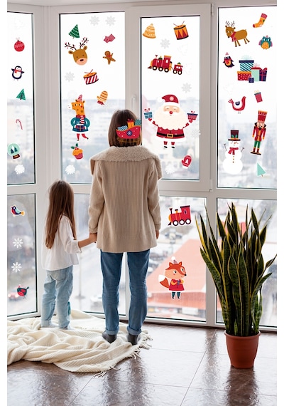 Crevidi Noel Baba Ve Sevimli Yıl Başı Figürleri Çocuk Odası Stick