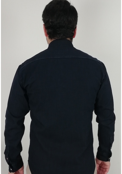 Tousus Slim Fit Kot Erkek Gömlek Slm-2012-tss Lacivert
