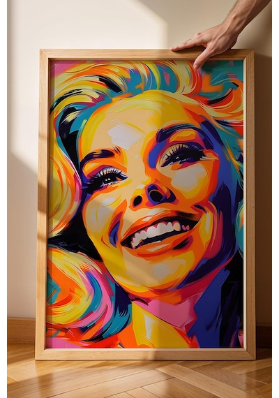 Marilyn Monroe Pop Art Çerçeveli Tablo - Pop Art Poster Tablo