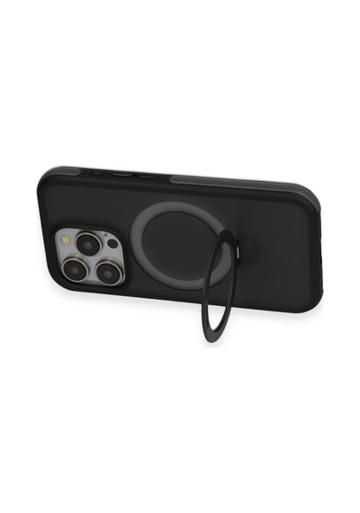 Joko Apple İphone 15 Pro Zorda Airbag Magsafe Standlı Kapak - Siyah Kılıf