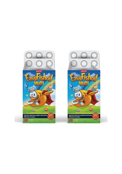 Easyvit Easyfishoil Multi Çiğnenebilir 30 Jel Tablet 2'Li Paket