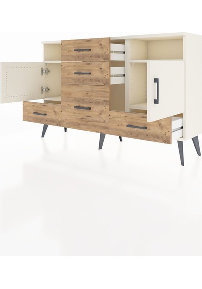Arges Konsol 4 Raflı 5 Çekmeceli 2 Kapaklı 132x30x83 Aytaşı-aytaşı/çam Aytaşı/çam Arges Konsol 4 Raflı 5 Çekmeceli 2 Kapaklı 132x30x83 Aytaşı-aytaşı/çam Aytaşı/çam