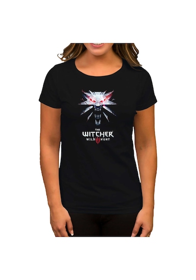 The Witcher Wild Siyah Kadın Tişört Siyah