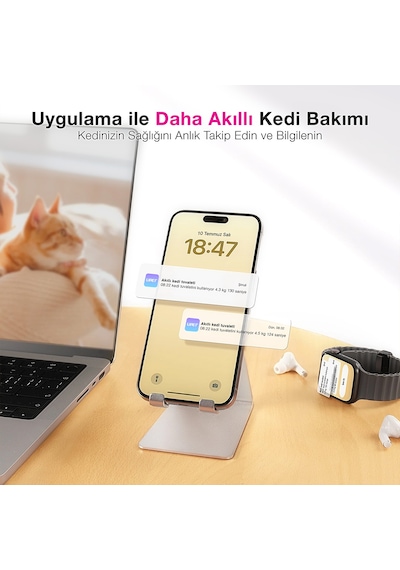 UBPet C10 Pro Kameralı Akıllı Kedi Tuvaleti App Kontrol Akıllı Sensörler Sessiz Çalışma - Koku UBPet C10 Pro Kameralı Akıllı Kedi Tuvaleti App Kontrol Akıllı Sensörler Sessiz Çalışma - Koku