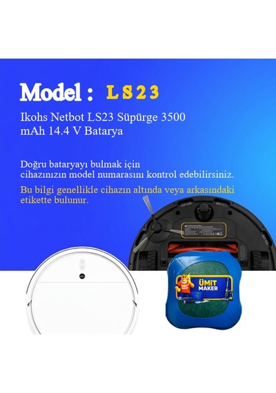 Ikohs Netbot Ls23 Süpürge 3500 Mah 14.4v Batarya