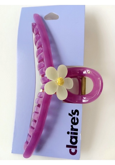 Claire's Çiçekli Mandal Toka Mor