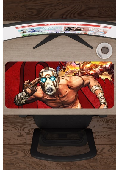 Borderlands Kaymaz Dikişli Kauçuk Oyuncu Mousepad V3 - 70x30 Xl Gaming Mouse Pad Fare Altlığı