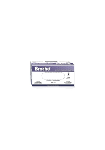 Broche Pudralı Latex Eldiven 100'lü