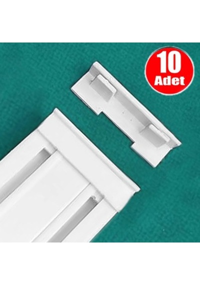 Aletçantam 2'li Korniş Kapağı Geçmeli Ray Perde Son Kilidi 10'lu Paket