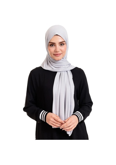 Likralı Penye Şal Açık Gri