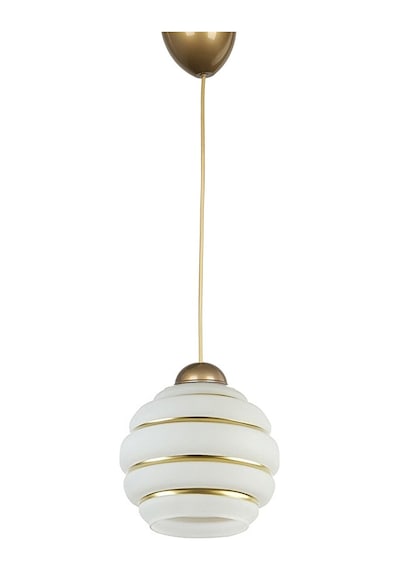 Eko 2046 Modern Tasarım Cafe Mutfak Salon Gold Renk Gold Camlı Sarkıt Tekli Avize 15cm Çap Diğer