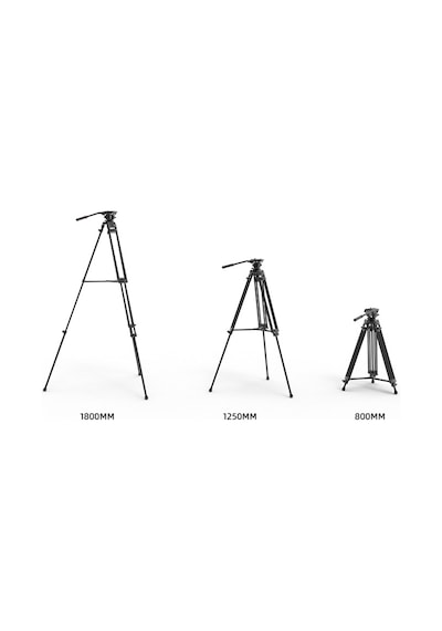 Gdx 985 Profesyonel Video Ve Fotoğraf Tripod 10kg Taşıma Kapasiteli Vh07 Fluid Kafa 176cm Boy