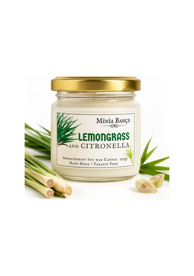 Limonotu & Citronella Yağı Soya Mumu, 75gr 000 Açık Krem