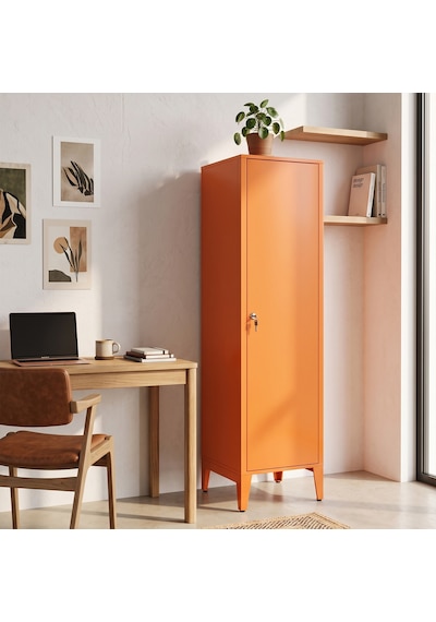 Alfafonet Ziglat Serisi Kilitli Metal Home Office Dolabı Metal Kapaklı Turuncu Ral 2004 450x1500x450 Mm