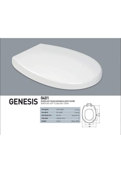 Nkp Genesis Yavaş Kapanan Klozet Kapağı - Duroplast