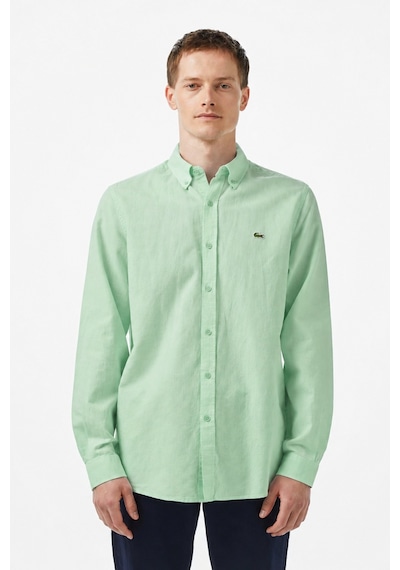 Lacoste Men's Regular Fit Button-down Collar Linen Shirt Green Erkek Düğmeli Yaka Keten Gömlek Yeşil Lacoste Men's Regular Fit Button-down Collar Linen Shirt Green Erkek Düğmeli Yaka Keten Gömlek Yeşil
