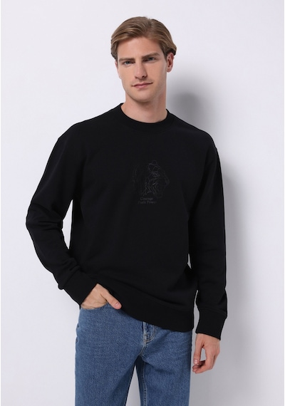 Colin's Colins Comfort Fit Erkek Siyah Sweatshirt Cl1075757 Q1.v2 Blk Siyah