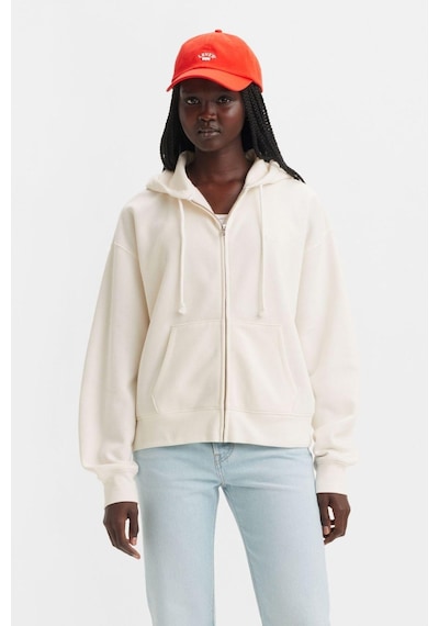 Levi's Everyday Zip Sugar Swizzle Beyaz Kadın Hoodie-9415 Beyaz