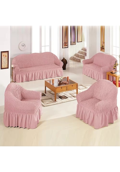 StarMall Bürümcük Koltuk Örtüsü, Çekyat, Berjer Kılıfı 3311 Takım Pembe