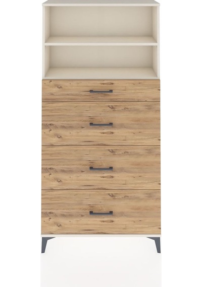 Arges Dolap 2 Raflı 4 Çekmeceli 88x30x182 Aytaşı-çam Aytaşı