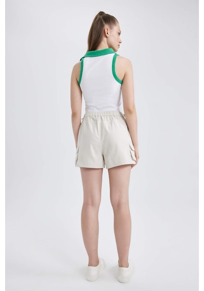 Defacto Coool Regular Fit Normal Bel Gabardin %100 Pamuk Şort A3688AX23SMGR492 Gri