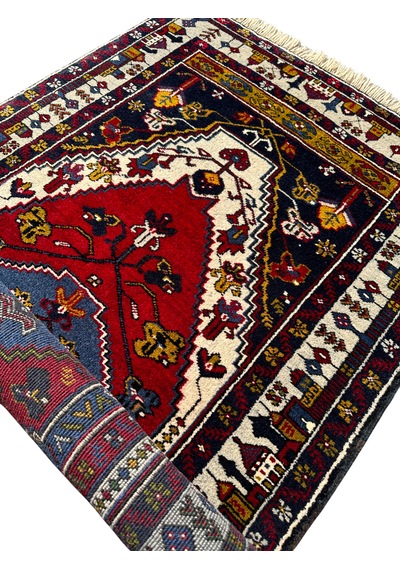 El Dokuma Sıfır Yahyalı Seccade 94x160 Kırmızı Kök Boya Namazlık