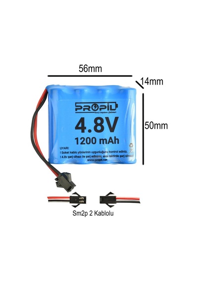 4.8v 1200mah Oyuncak Araba Pili Siyah Soket