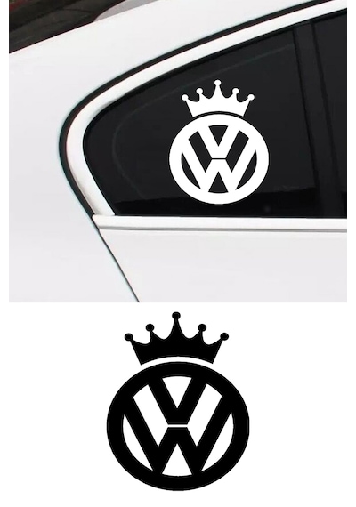 Volkswagen King Oto Sticker, Volkswagen Oto Aksesuar 25x20 Cm