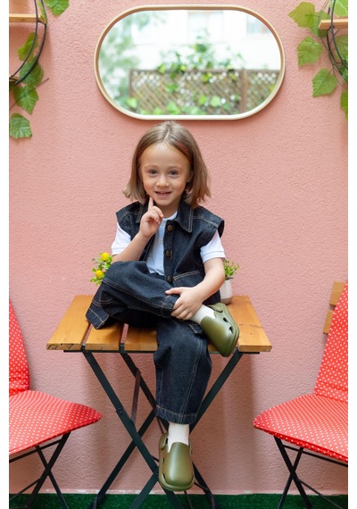 Oliven The Kid Oliventhekid Unisex Beli Lastikli Cepli Balon Kot Pantolon Siyah Siyah
