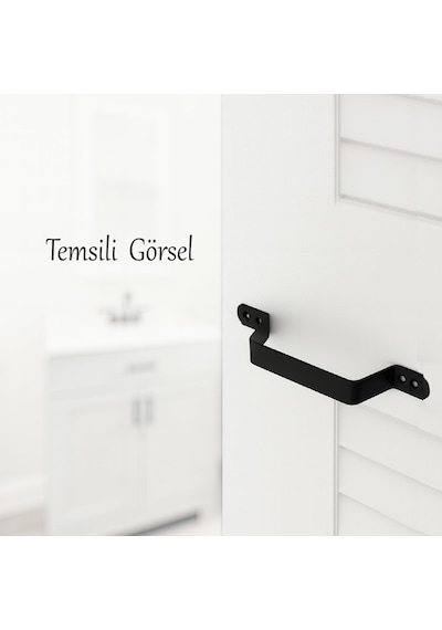Mat Siyah Renk Metal El Tutamagı 4 Adet Çekme Kolu Kapı Tutma Kulbu 17 Cm Kulp Kapı Tutamağı Kulbu