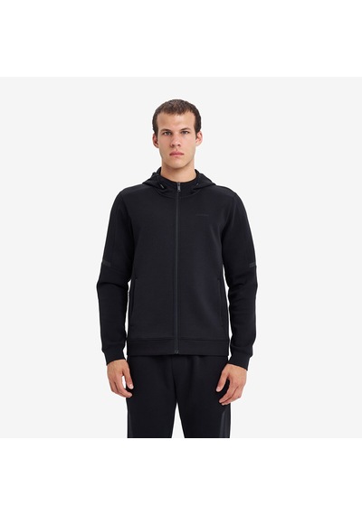 Lescon Siyah Erkek Fermuarlı Kapüşonlu Sweatshirt 26n-1101