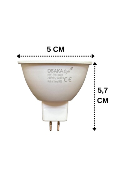 5w 40w Sarı Işık 3000k Mr16 Led Çanak Ampul, 4 Adet Diğer