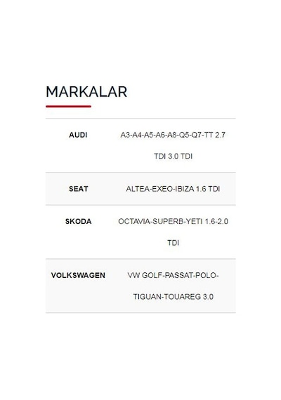 Svac A3-A4-A5-A6-A8-Q5-Q7-Tt 2.7 3.0 Tdi Isitma Bujisi Takım