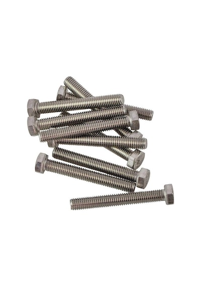 M8X50 Dın933 Civata(Altıgen) 8.8 Beyaz 5 Li Paket
