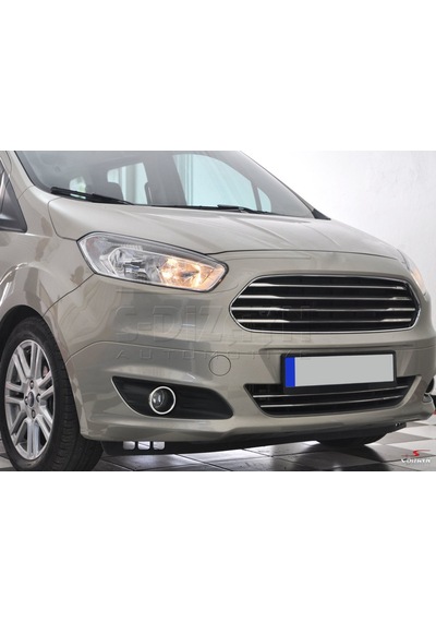 S-Dizayn  Ford Courier Krom Ön Tampon Çıta 2 Prç 2014-2017
