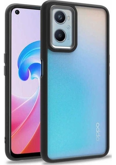 Oppo A96 4g Kılıf Zore Flora Kapak Siyah