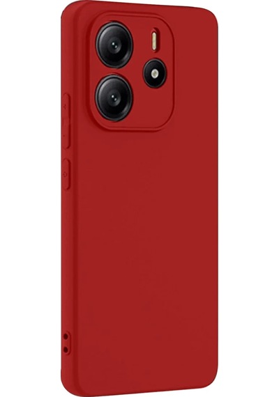 Redmi Note 14 4g Kılıf First Silikon - Kırmızı