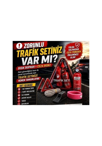 Üçgen Trafik Seti Araç Güvenlik Seti Onkar Otk-32905