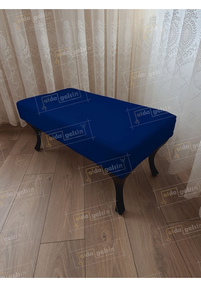 Ayak Ucu Kapı Önü Antre Düz Bench Puf Orta Sehpa Siyah Ayak 110 45 Lacivert