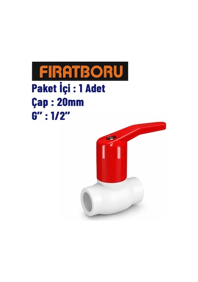 Fırat Uzun Tip Küresel Vana 20mm, 1/2'', 7b83520127