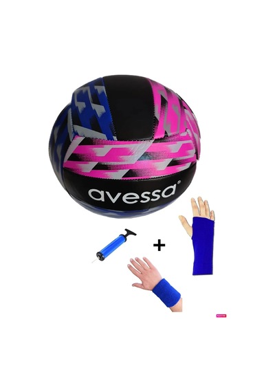 Avessa Dikişli Yumuşak Deri Soft Touch Antrenman Voleybol Topu Siyah